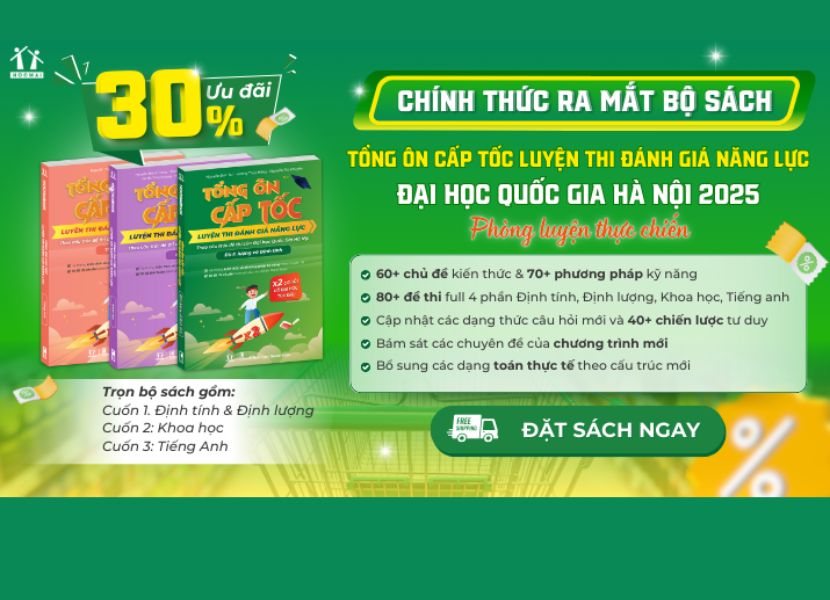 Ôn thi đánh giá năng lực qua tài liệu PDF & sách do đội ngũ giáo viên tại HOCMAI biên soạn