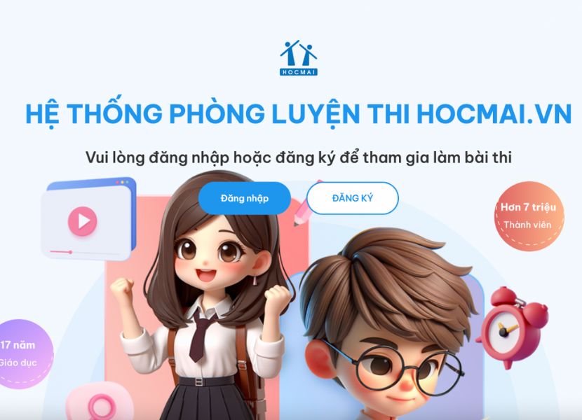 Ôn thi đánh giá năng lực qua website của Hocmai.vn