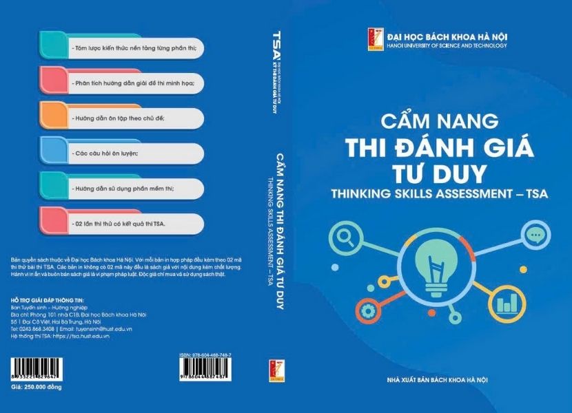 Quyển cẩm nang thi Đánh giá tư duy TSA do HUST phát hành