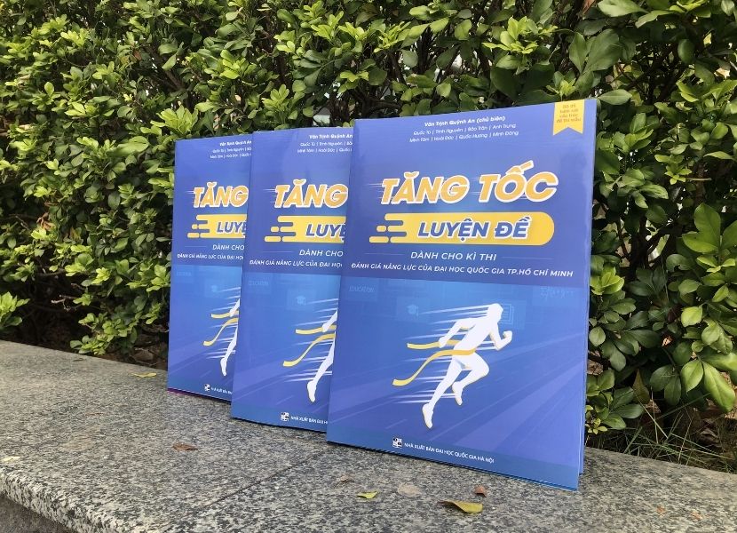 Sách Tăng tốc luyện đề thi ĐGNL ĐHQG TP.HCM do HOCMAI phát hành