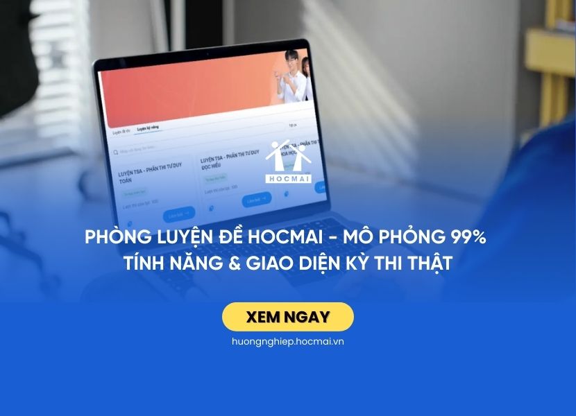 Phòng luyện đề HOCMAI | Mô phỏng 99% tính năng & giao diện kỳ thi thật