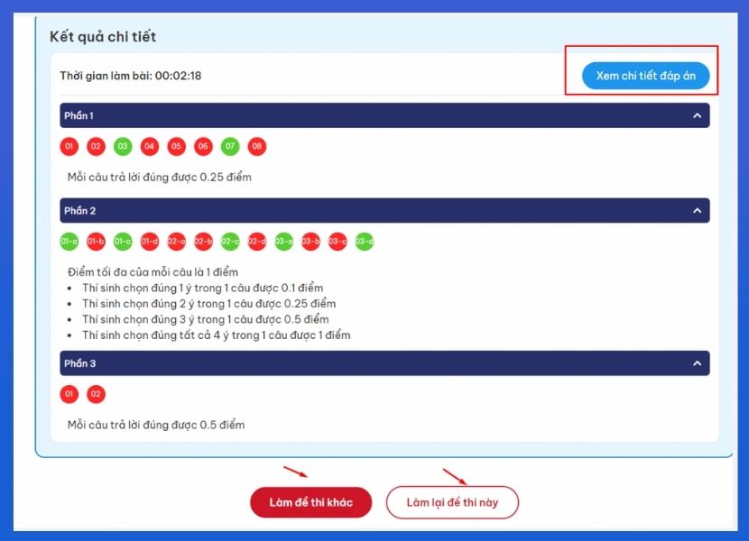 Hình 6. Hoàn thành và nộp bài
