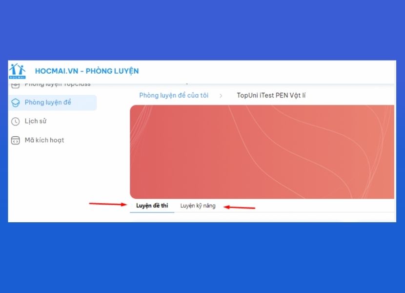 Bước 3: Chọn chế độ luyện tập phù hợp