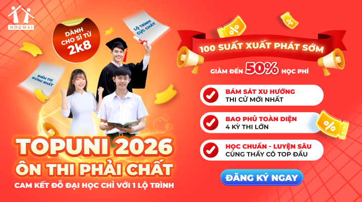 TopUni HOCMAI - Lộ trình luyện thi toàn diện, chinh phục đại học top