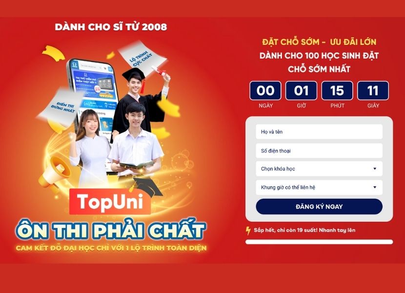 TOPUNI 2026: Ôn trúng - Thi đúng, tự tin đỗ tốt nghiệp THPT 2026