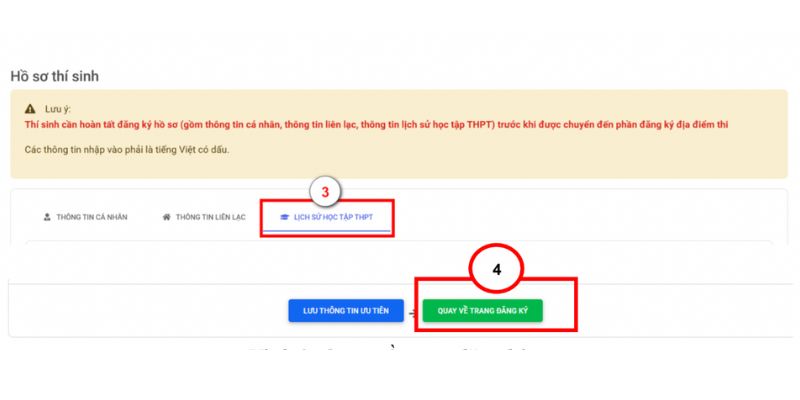 Hình 9. Quay về trang đăng ký