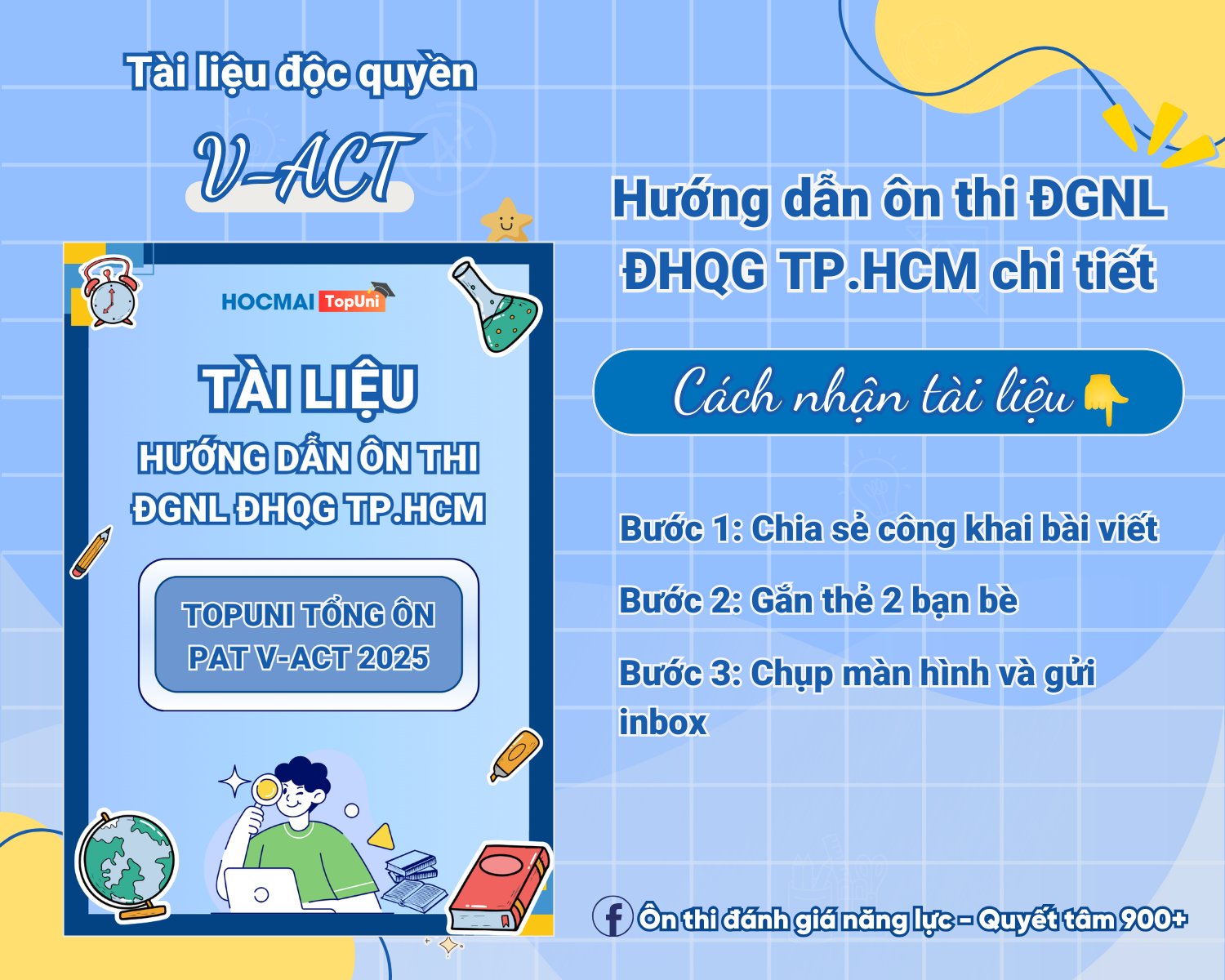 Tài liệu & nguồn đề ôn thi ĐGNL TPHCM từ HOCMAI