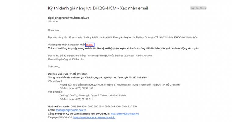 Minh hoạ bước kích hoạt tài khoả