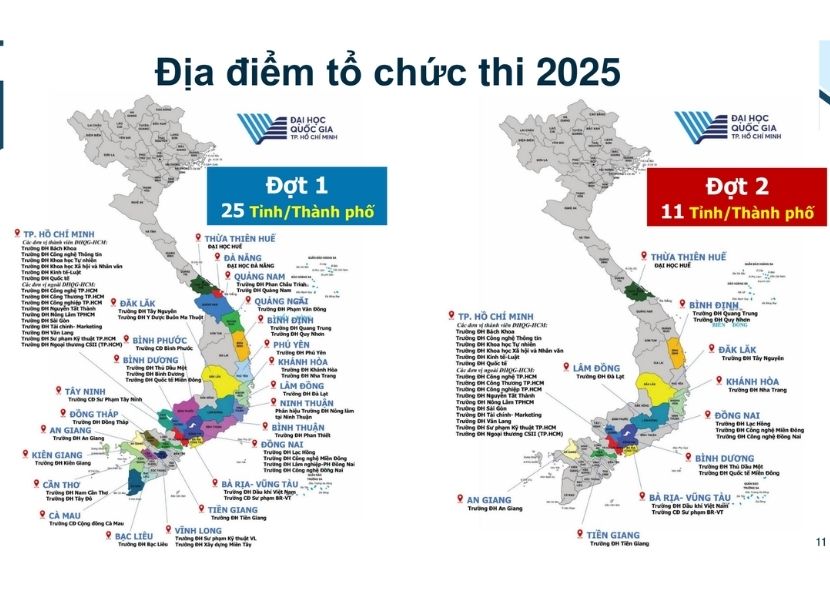 Địa điểm & lịch thi ĐGNL VACT (Tham khảo 2025)