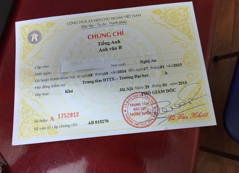 Chứng chỉ ngoại ngữ không được quy đổi thành điểm 10