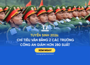 Tuyển sinh 2026: Chỉ tiêu văn bằng 2 các trường công an giảm hơn 280 suất