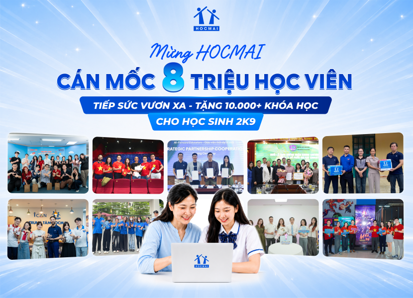 HOCMAI tặng 10000 khóa học cho 2k9
